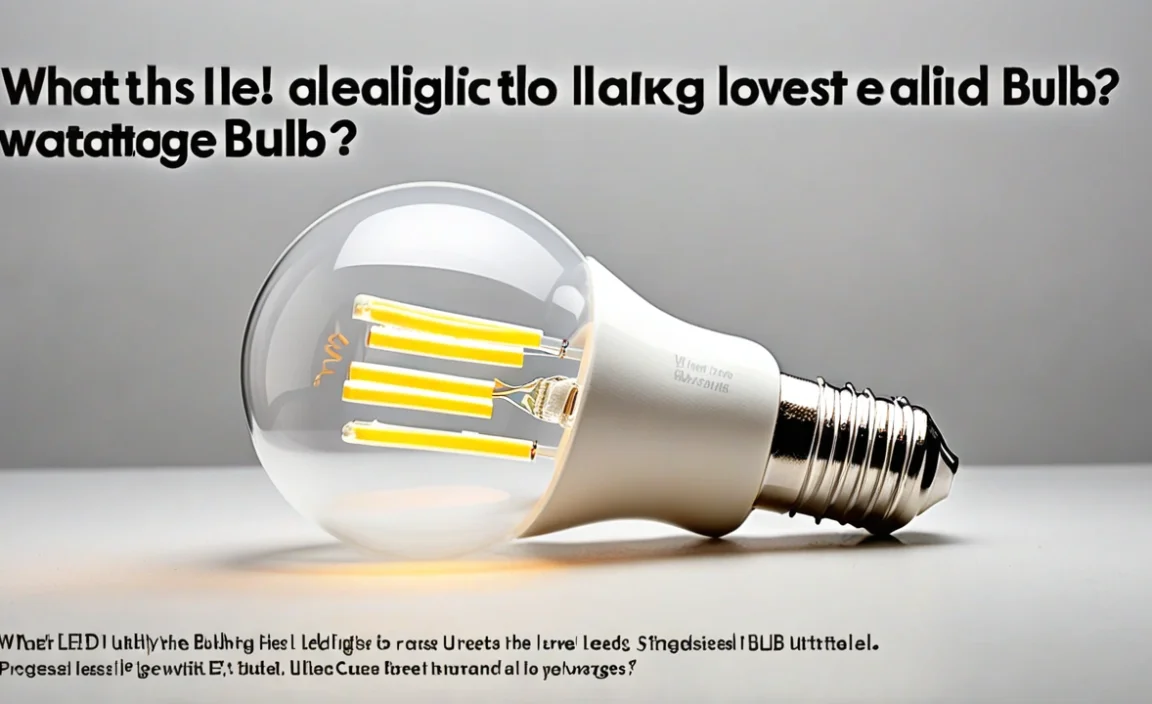 What Is The Lowest Wattage Led Bulb? Find Out Here!