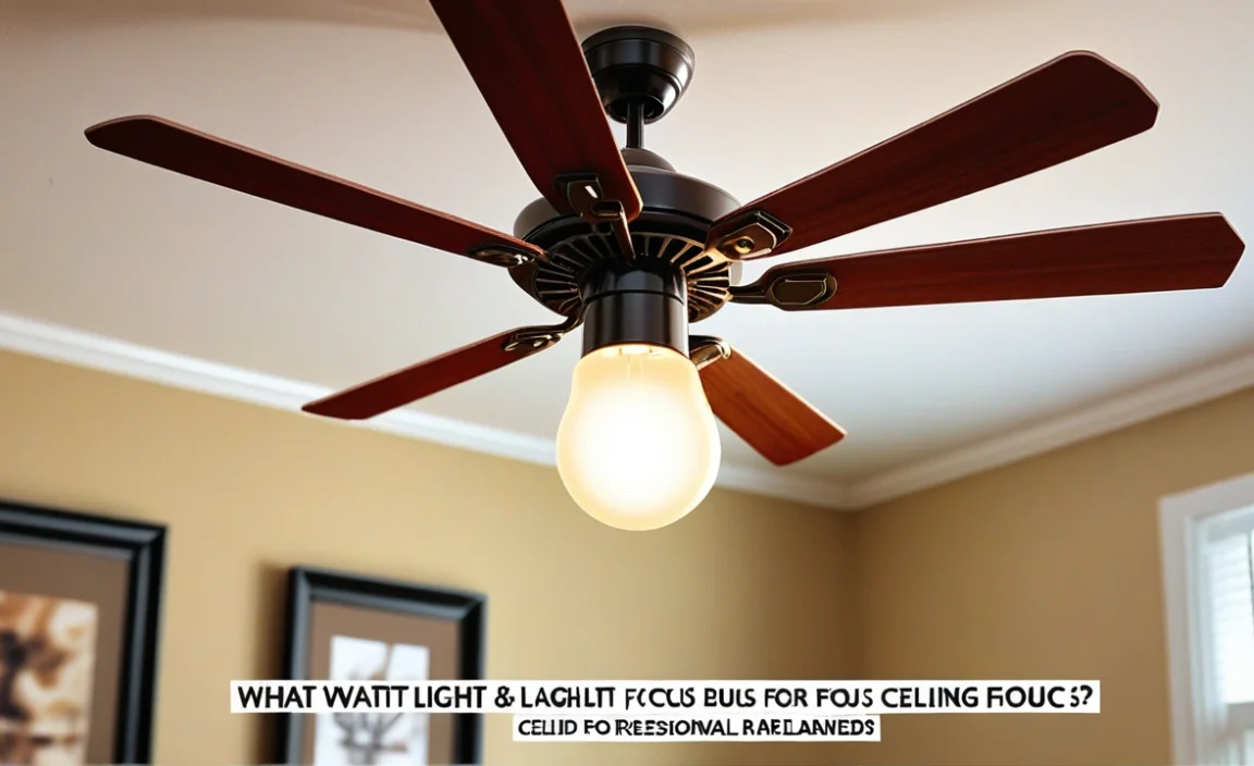 What Watt Light Bulb For Ceiling Fan: Best Choices Explained