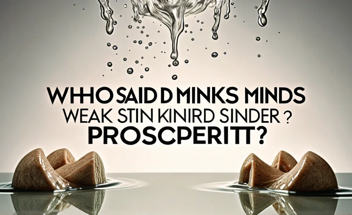 Who Said ‘Weak Minds Sink Under Prosperity’? Find Out!