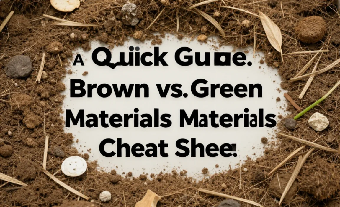 A Quick Guide: Brown vs. Green Materials Cheat Sheet