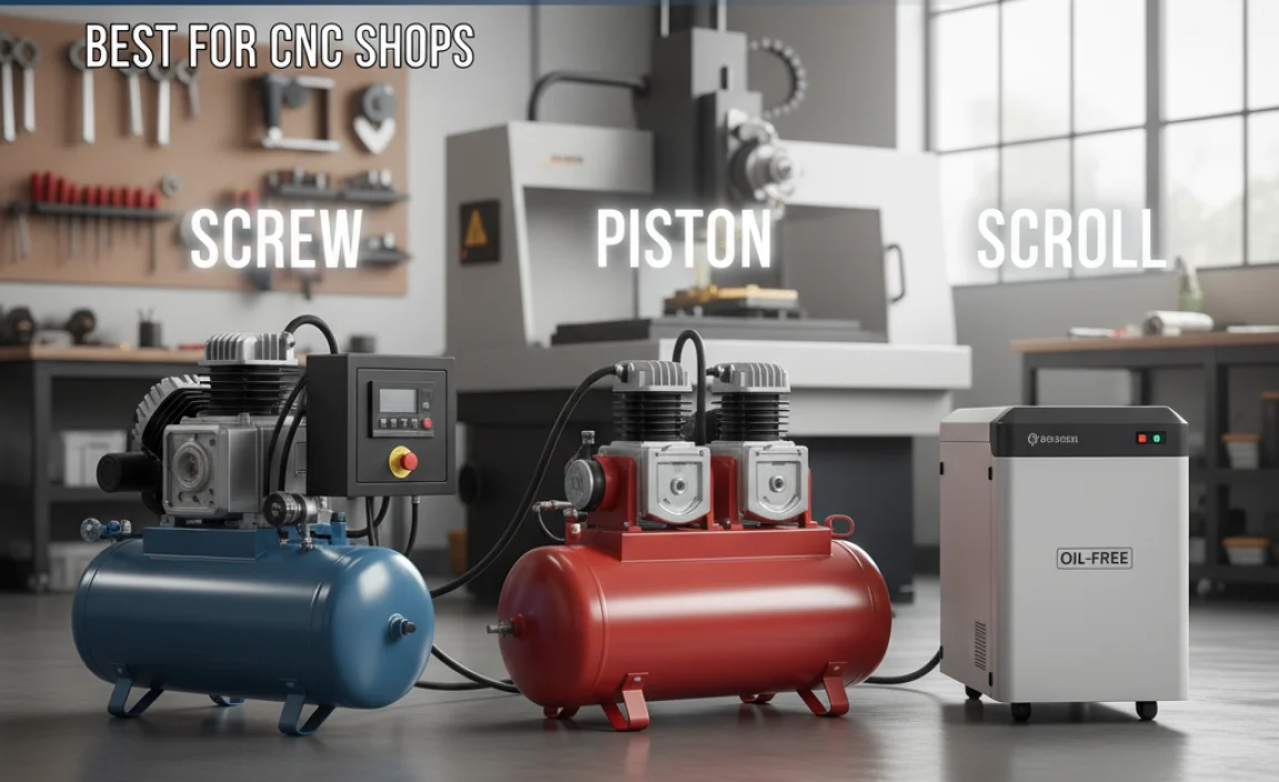 Air Compressor Types and What Works for CNC