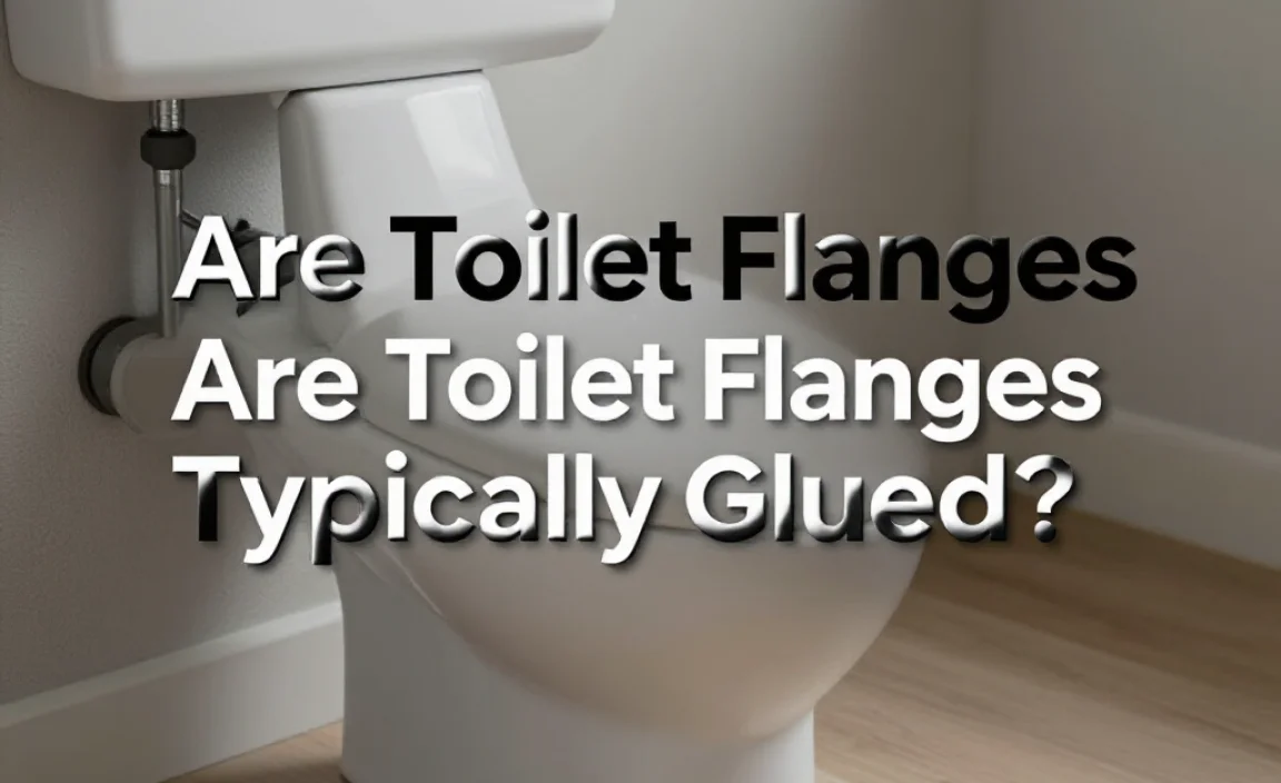 Are Toilet Flanges Typically Glued?