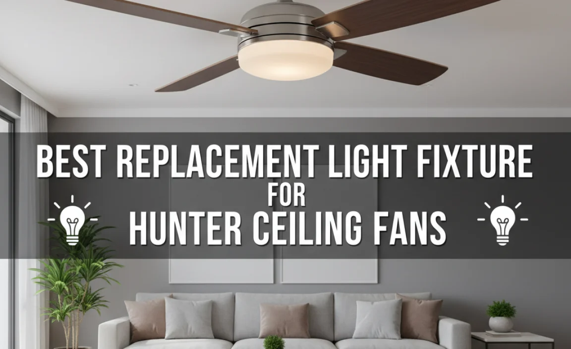 Best Replacement Light Fixture For Hunter Ceiling Fans