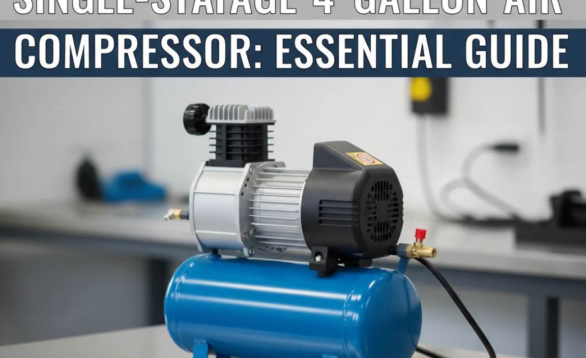 Best Single-Stage 4 Gallon Air Compressor: Essential Guide