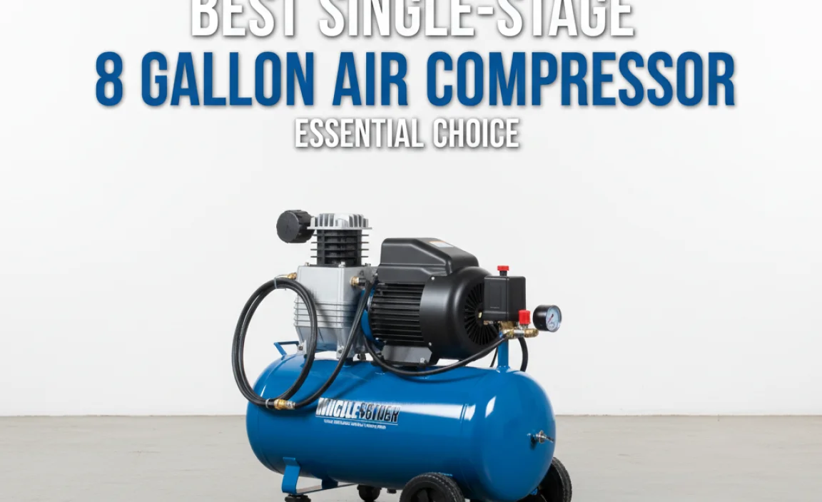 Best Single-Stage 8 Gallon Air Compressor: Essential Choice