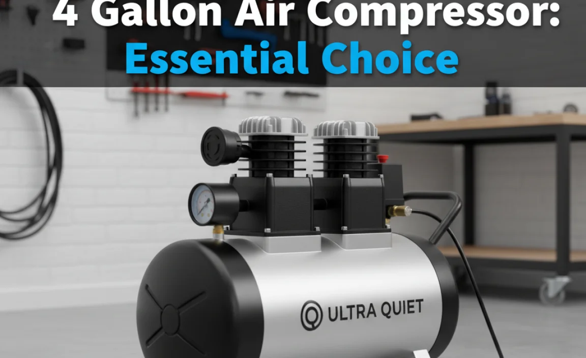 Best Ultra Quiet 4 Gallon Air Compressor: Essential Choice