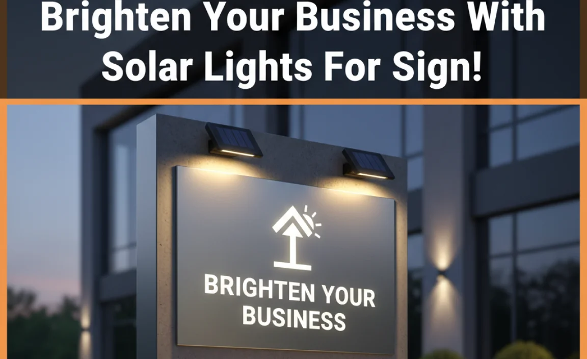 Brighten Your Business With Solar Lights For Sign!