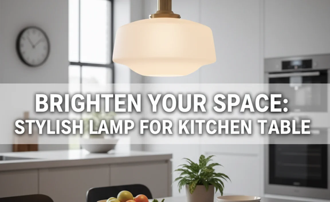 Brighten Your Space: Stylish Lamp For Kitchen Table