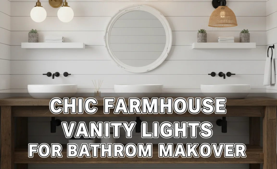 Chic Farmhouse Vanity Lights For Bathroom Makeover