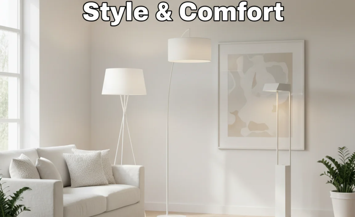 Chic White Floor Lamps For Living Room Style & Comfort