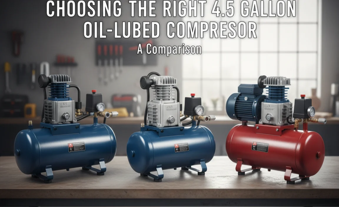 Choosing the Right 4.5 Gallon Oil-Lubed Compressor: A Comparison