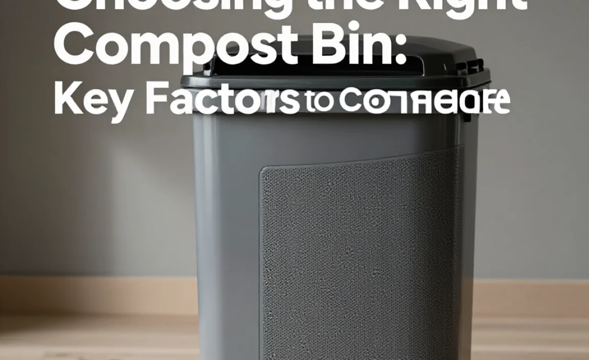 Choosing the Right Compost Bin: Key Factors to Consider