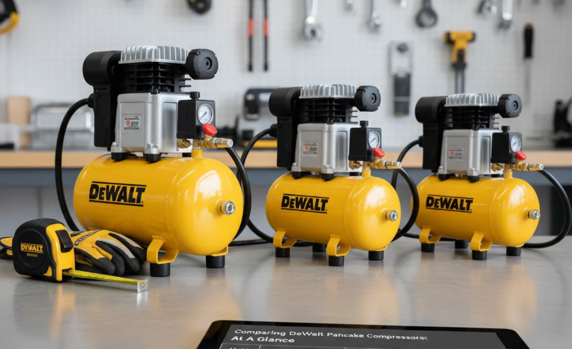 Comparing DeWalt Pancake Compressors: At a Glance