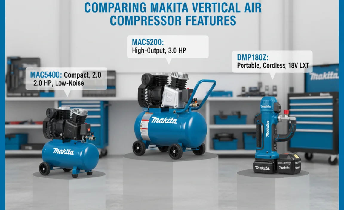 Comparing Makita Vertical Air Compressor Features