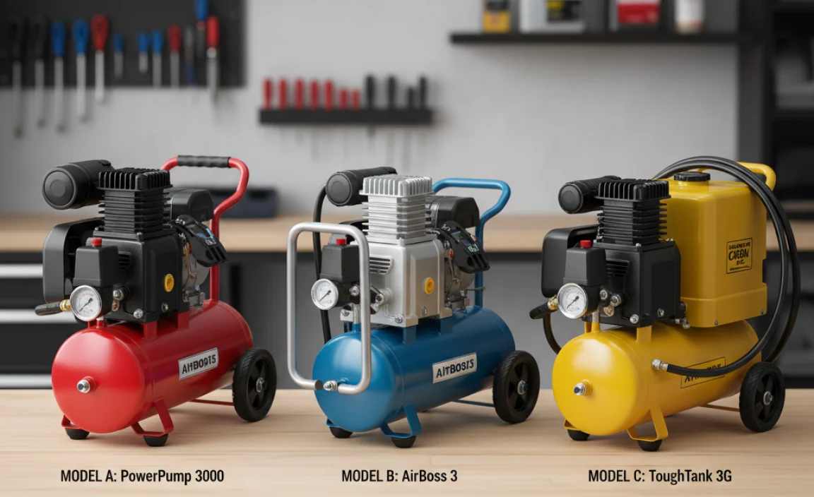 Comparing Popular 3-Gallon Gas Air Compressor Models (Hypothetical Example)
