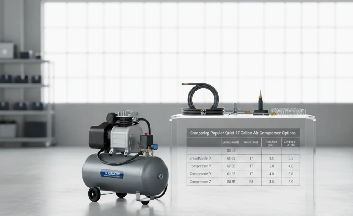 Comparing Popular Quiet 17 Gallon Air Compressor Options (Example Table)