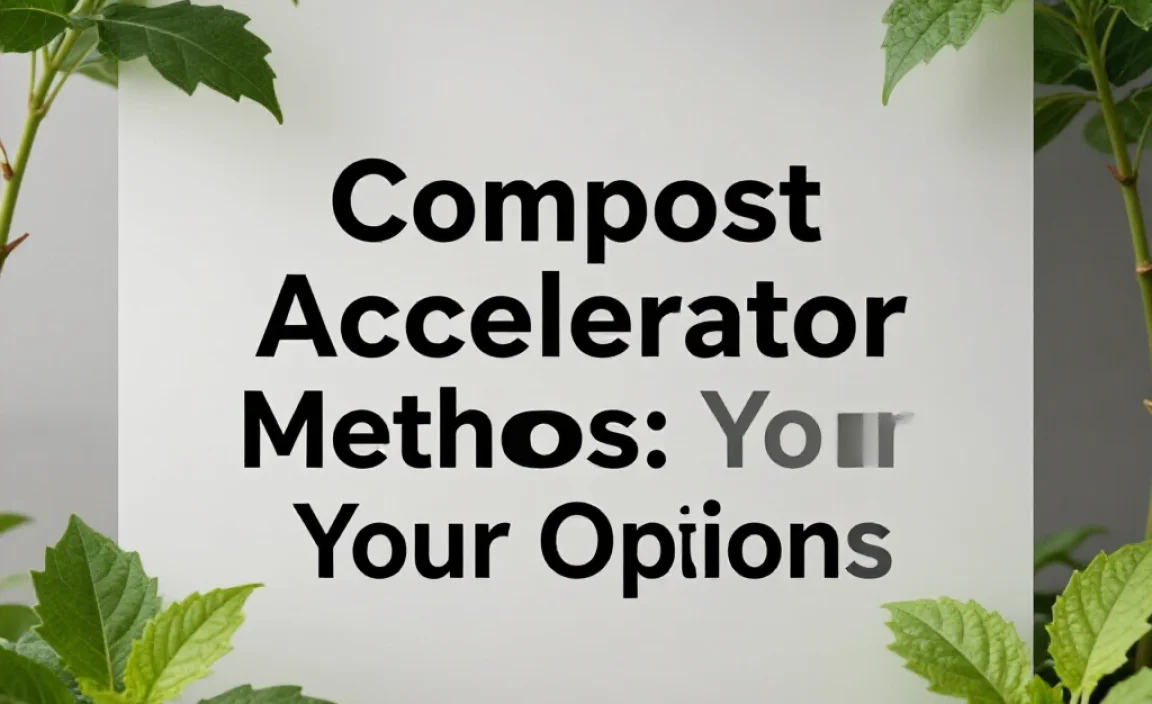 Compost Accelerator Methods: Your Options