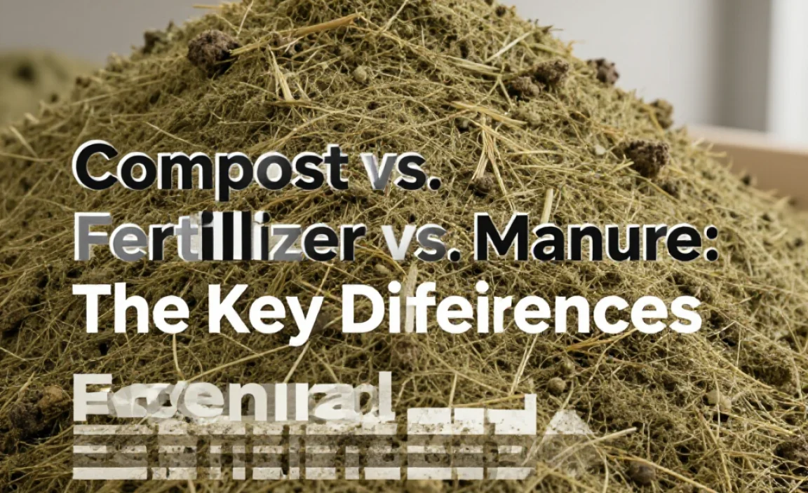 Compost vs. Fertilizer vs. Manure: The Key Differences