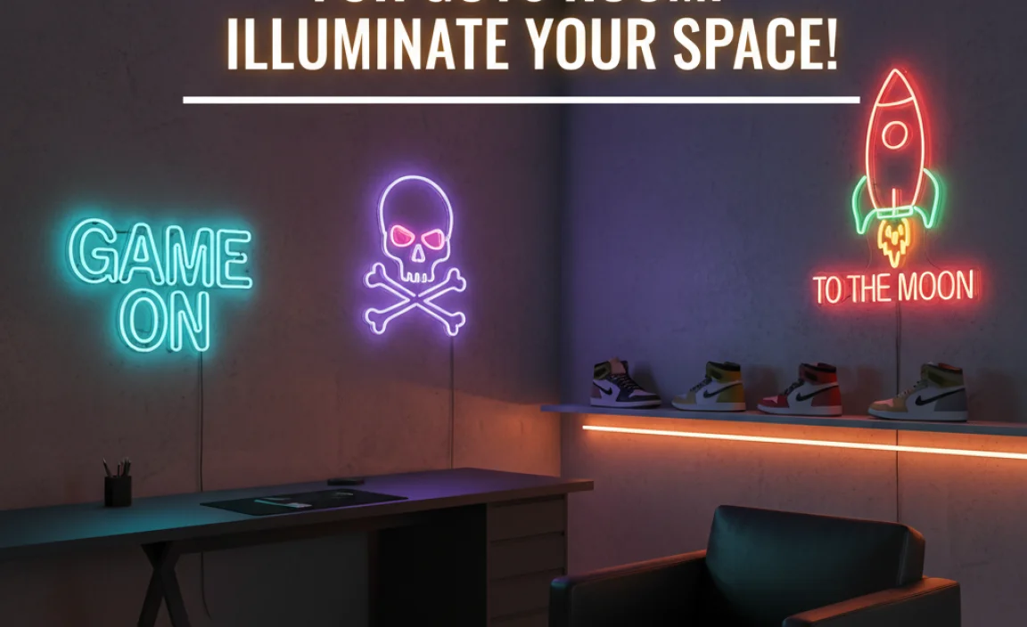 Cool Neon Signs For Guys Room: Illuminate Your Space!