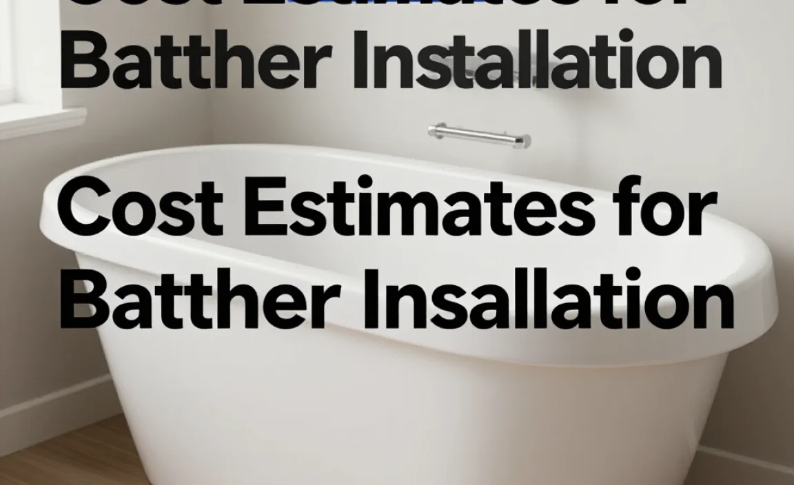 Cost Estimates for Bathtub Installation