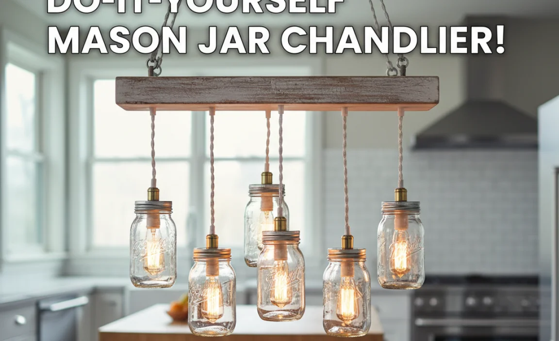 Create A Stunning Do-It-Yourself Mason Jar Chandelier!
