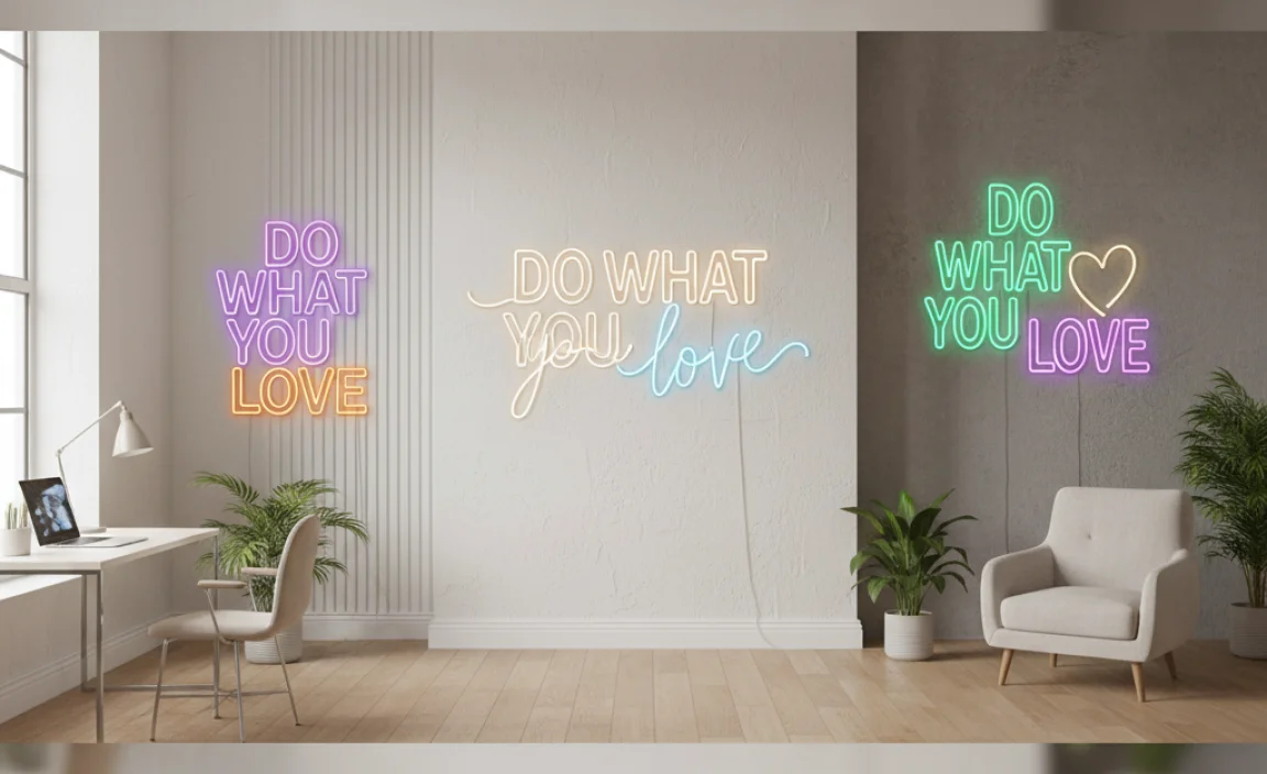 Different Styles and Variations of &ldquo;Do What You Love&rdquo; Neon Signs