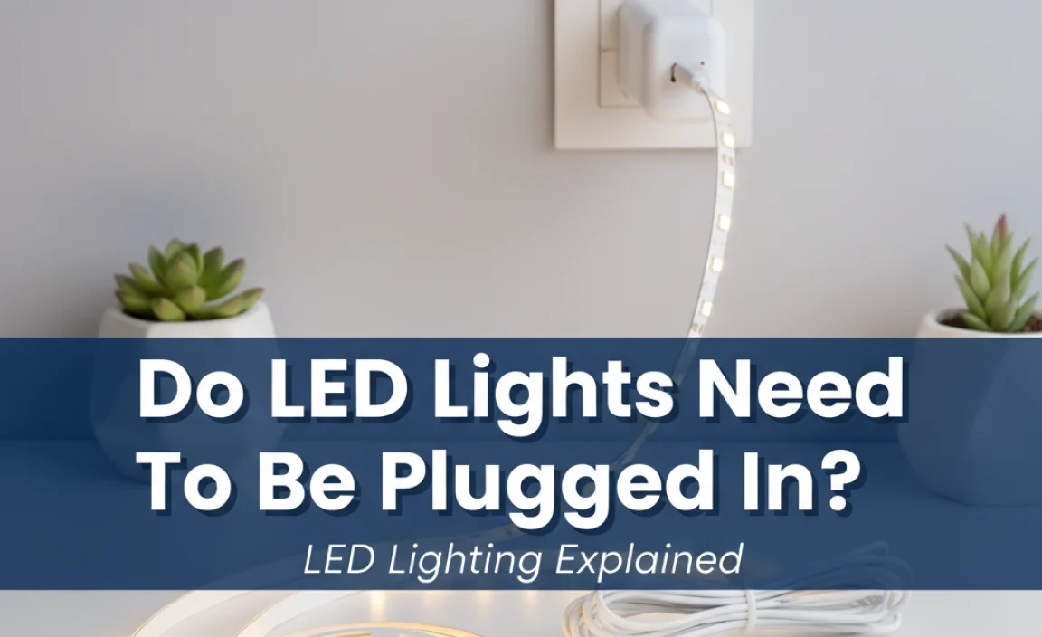 Do Led Lights Need To Be Plugged In? Find Out Now!