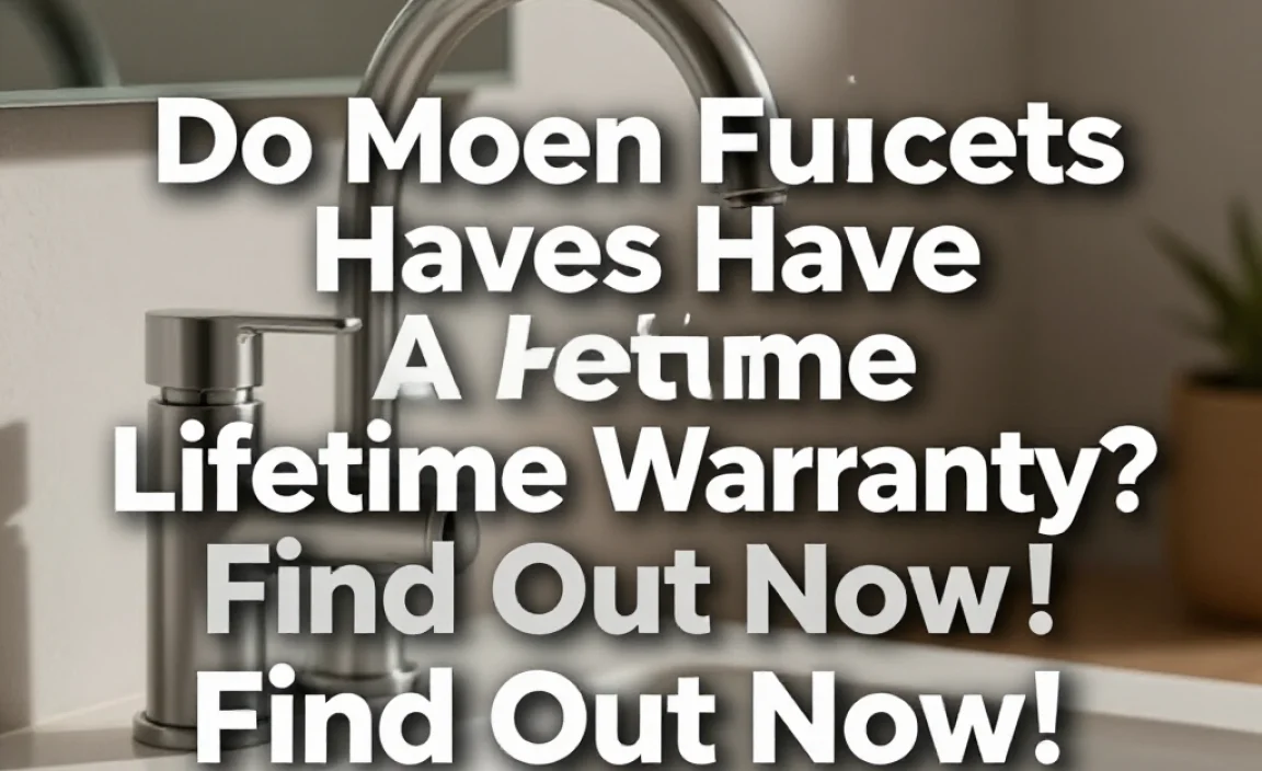 Do Moen Faucets Have A Lifetime Warranty? Find Out Now!