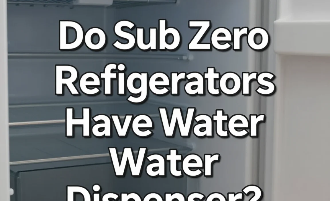 Do Sub Zero Refrigerators Have Water Dispensers?