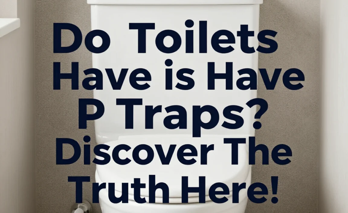 Do Toilets Have P Traps? Discover The Truth Here!