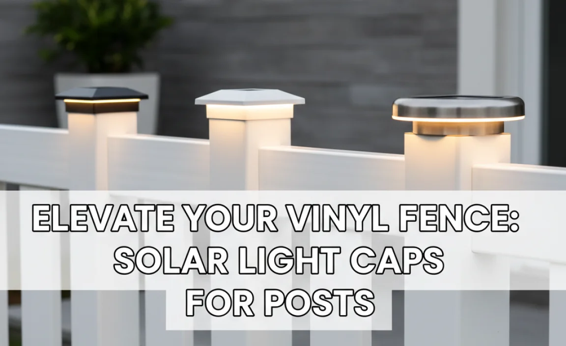 Elevate Your Vinyl Fence: Solar Light Caps For Posts