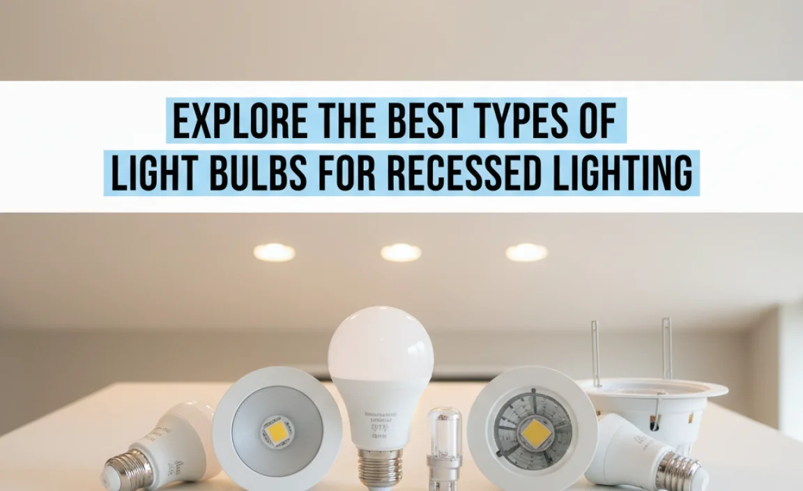 Explore The Best Types Of Light Bulbs For Recessed Lighting