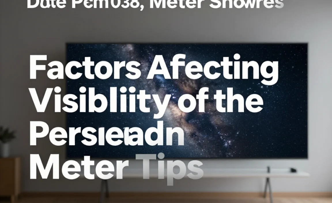 Factors Affecting Visibility of the Perseid Meteor Showers