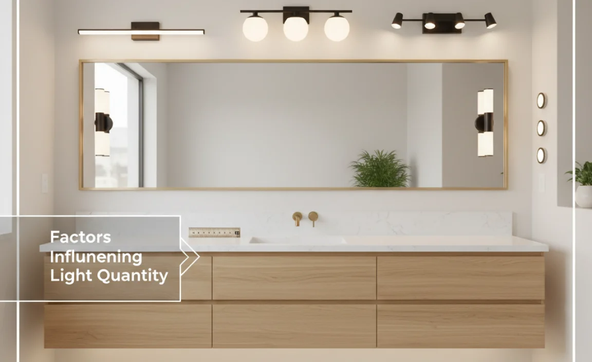 Factors Influencing Light Quantity Over a Vanity
