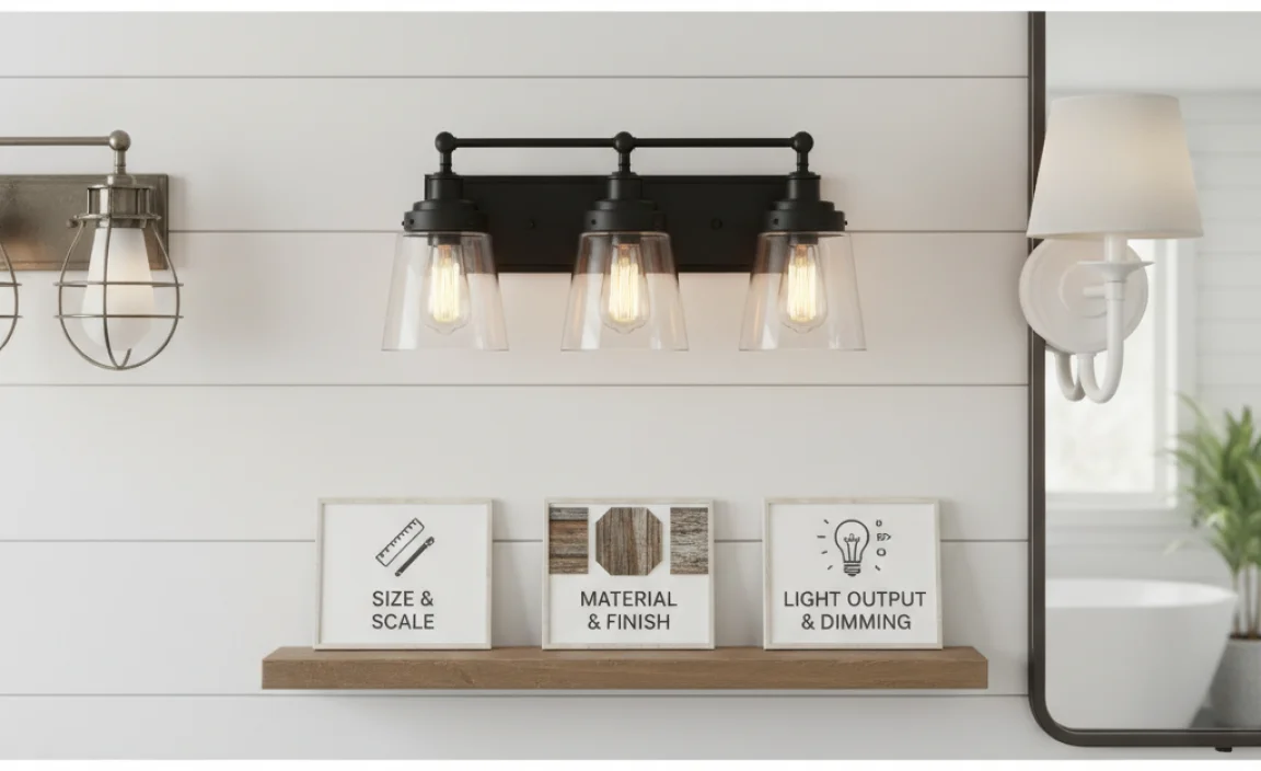 Factors to Consider When Choosing Farmhouse Vanity Lights