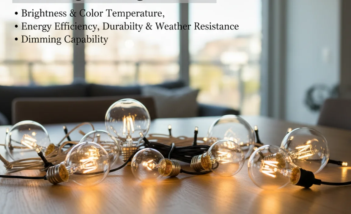 Factors to Consider When Choosing LED Light Bulbs for String Lights