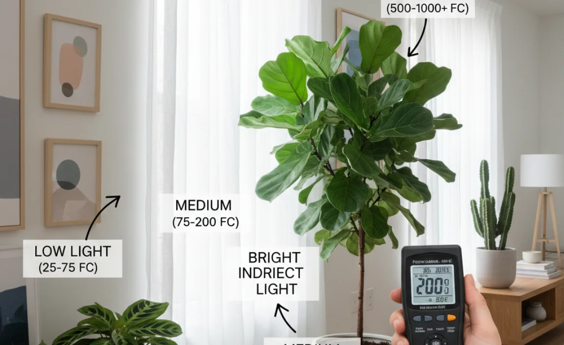Foot Candle Ranges for Different Lighting Conditions