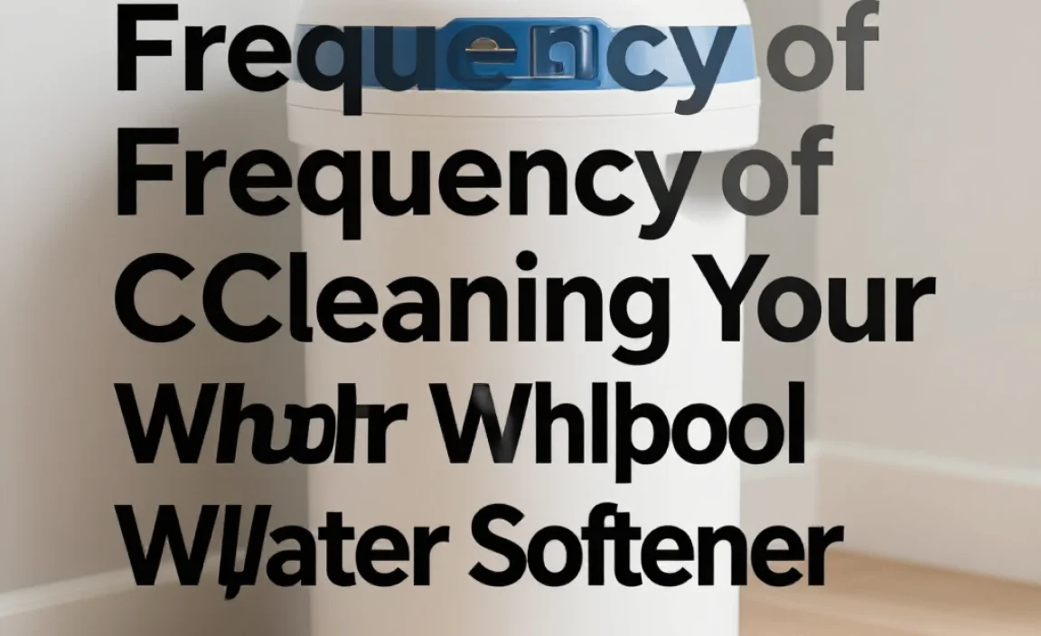 Frequency of Cleaning Your Whirlpool Water Softener
