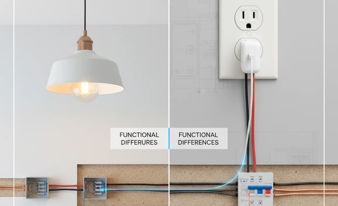Functional Differences Between Light Fixtures and Outlets