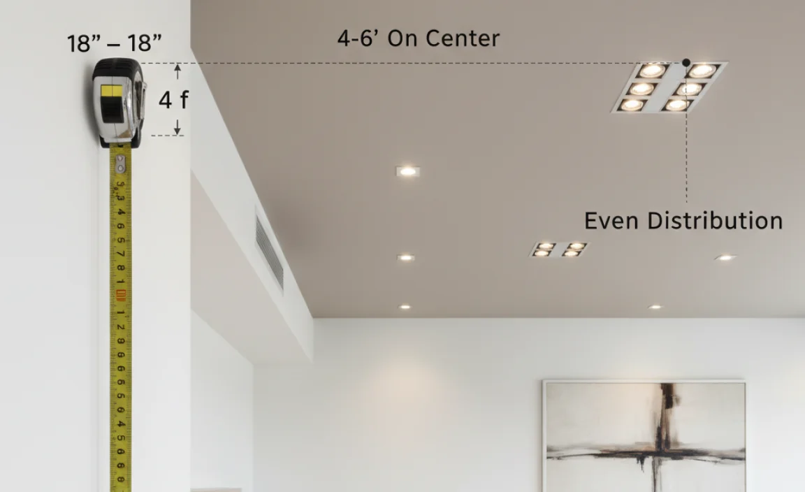 General Guidelines for Spacing Recessed Lights
