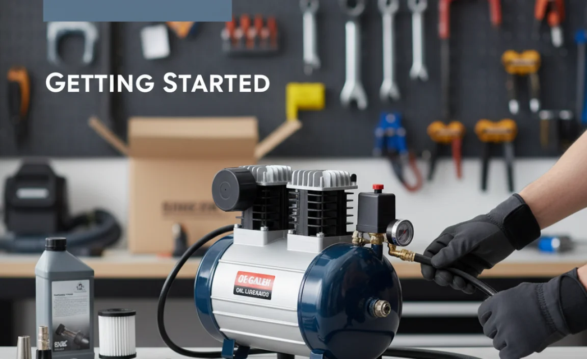 Getting Started: Setting Up Your Oil-Lubed 6-Gallon Air Compressor