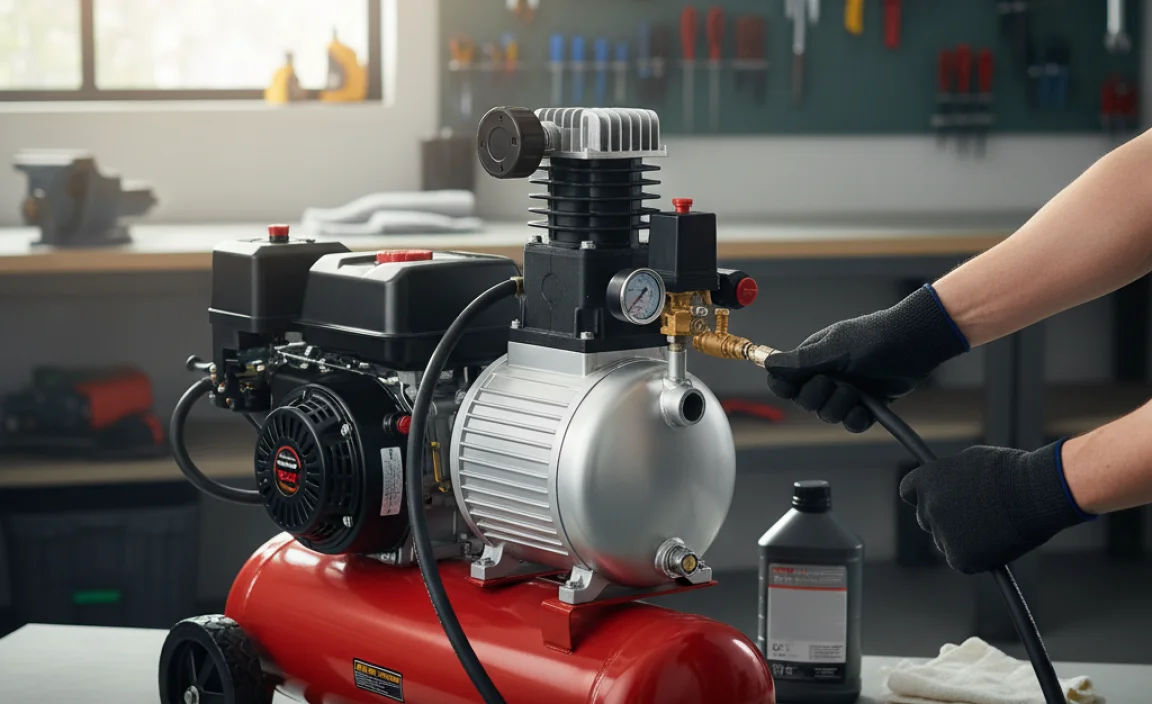 Getting Your 8-Gallon Gas Air Compressor Ready to Work