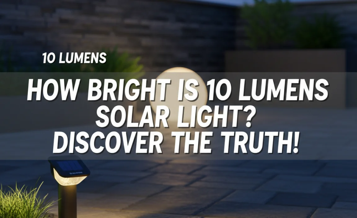 How Bright Is 10 Lumens Solar Light? Discover The Truth!