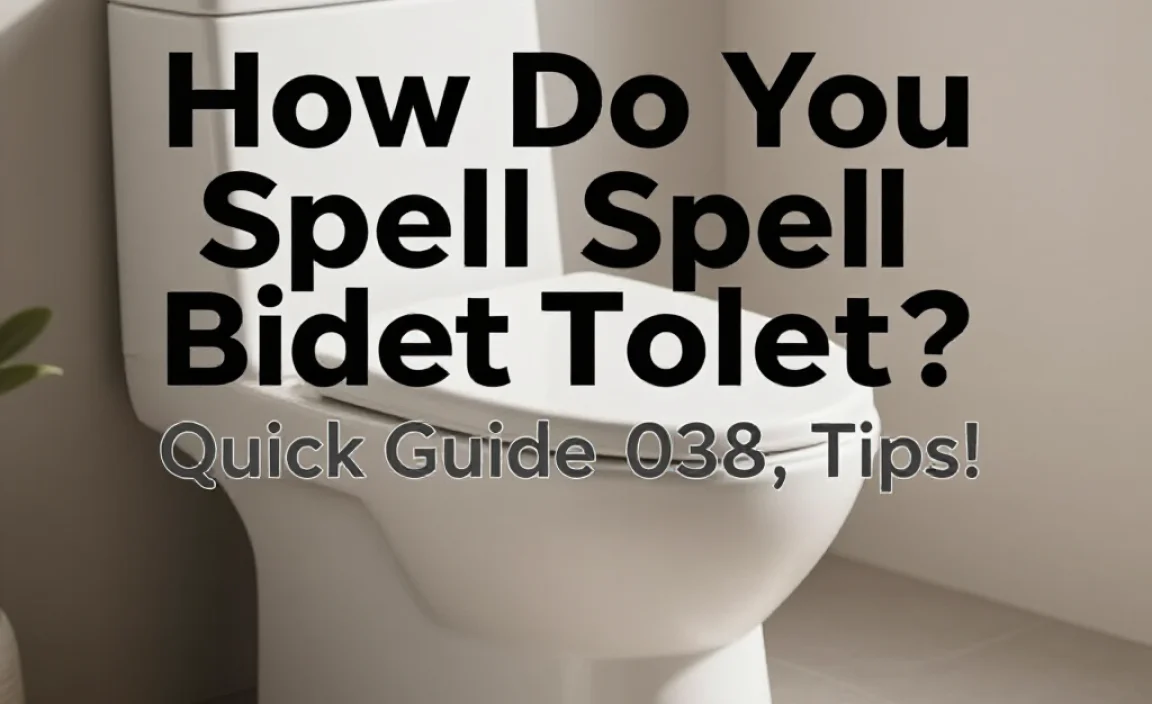 How Do You Spell Bidet Toilet? Quick Guide & Tips!