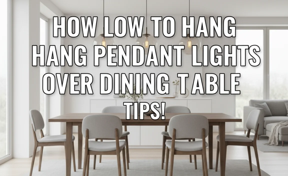 How Low To Hang Pendant Lights Over Dining Table: Tips!
