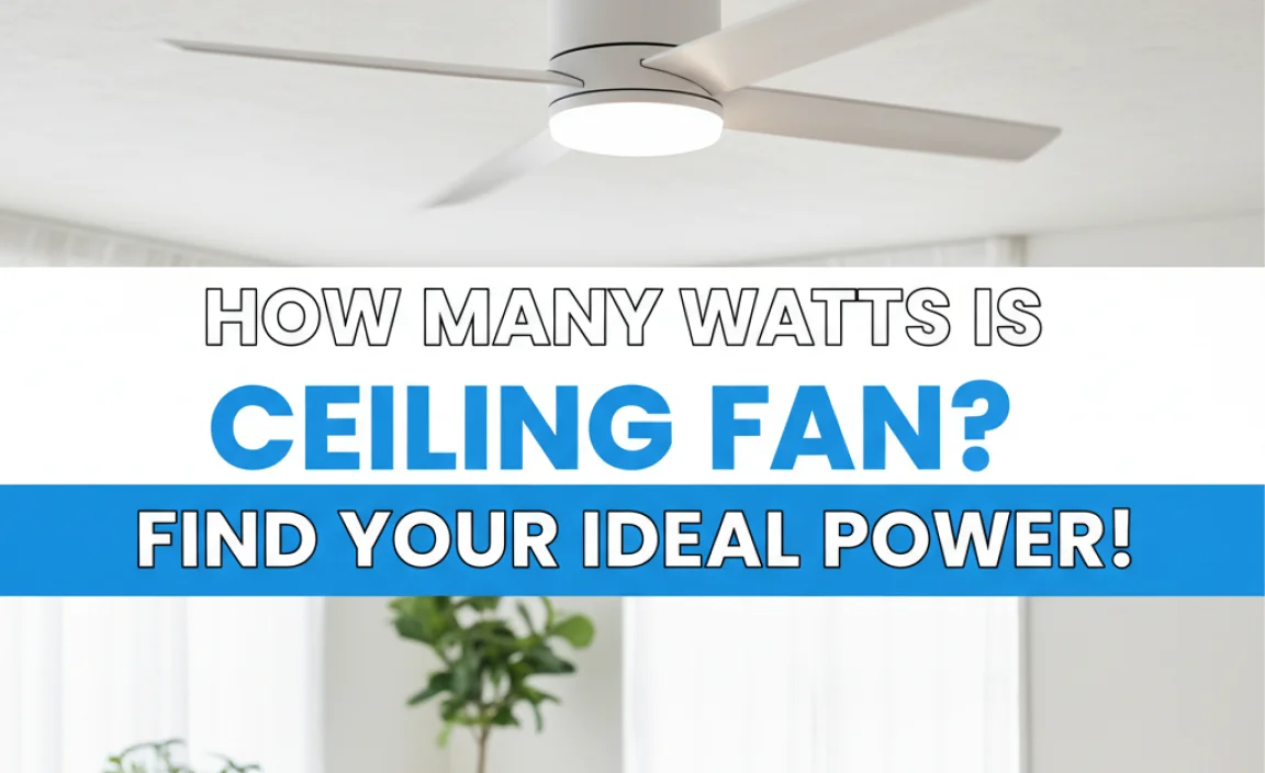 How Many Watts Is Ceiling Fan? Find Your Ideal Power!