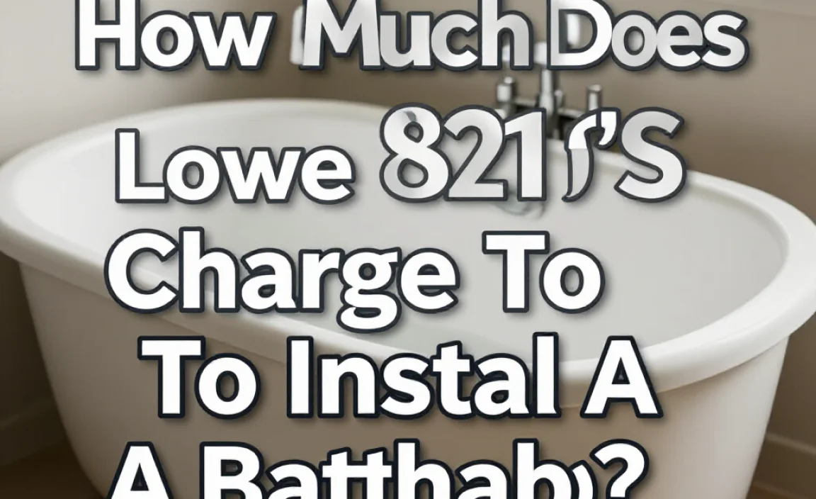 How Much Does Lowe’S Charge To Install A Bathtub?