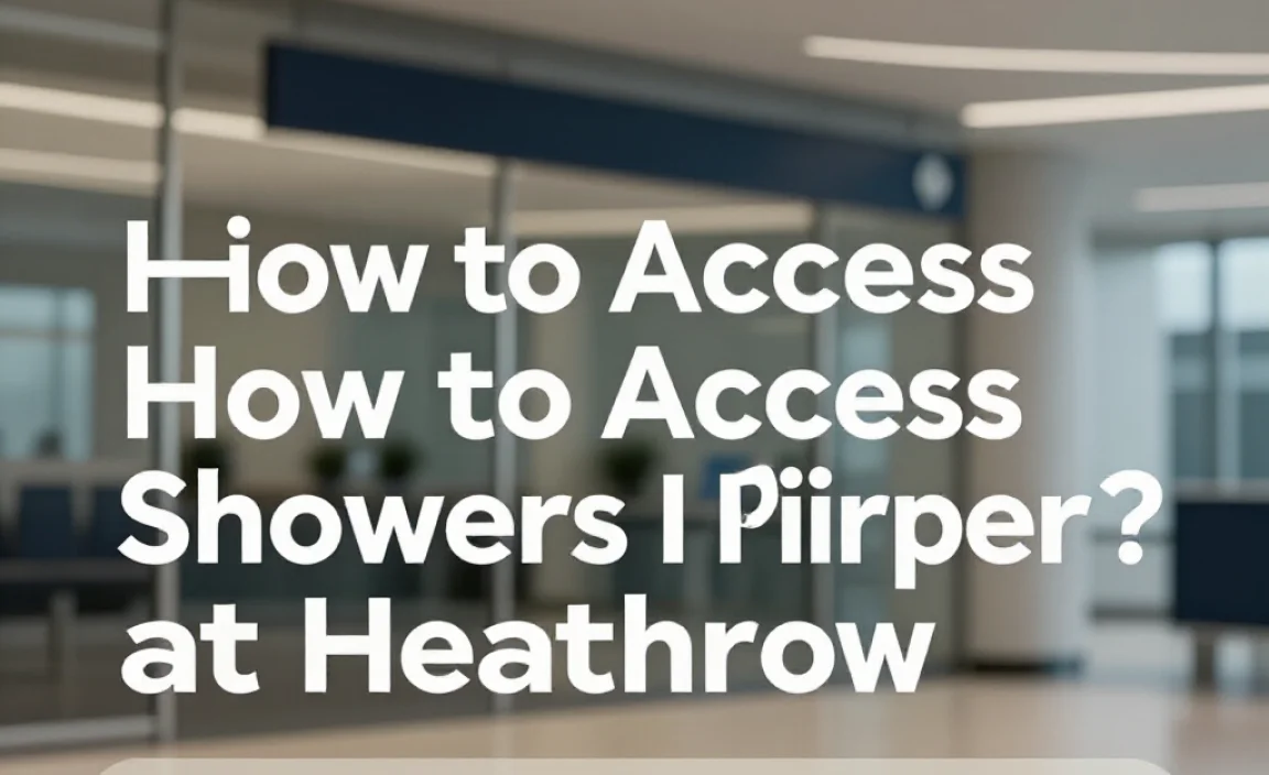 How to Access Showers at Heathrow