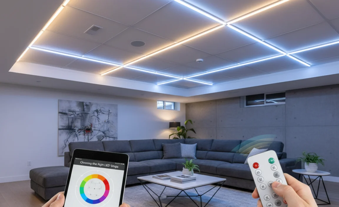 How to Choose the Right LED Strip Lights for Your Basement Ceiling