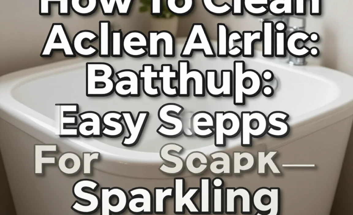 How To Clean Acrylic Bathtub: Easy Steps For Sparkling Shine